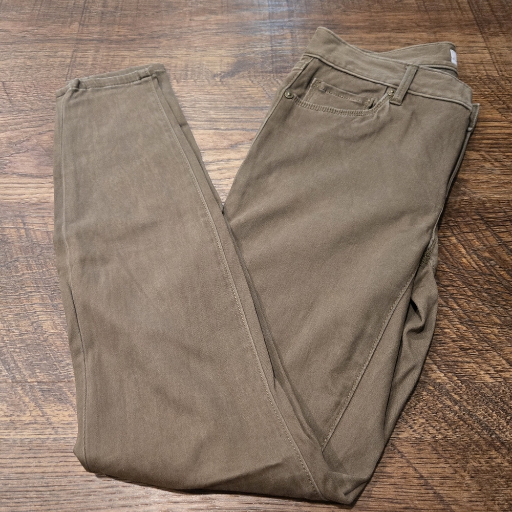 Loft Khaki Leggings Trouser Pants Cotton Neutral Brown Casual Office Preppy 26 2